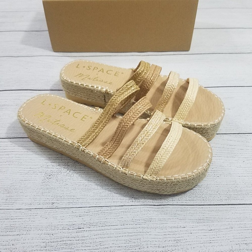 L*Space X Matisse Gwen Platform Espadrille Sandals Women's Size 11